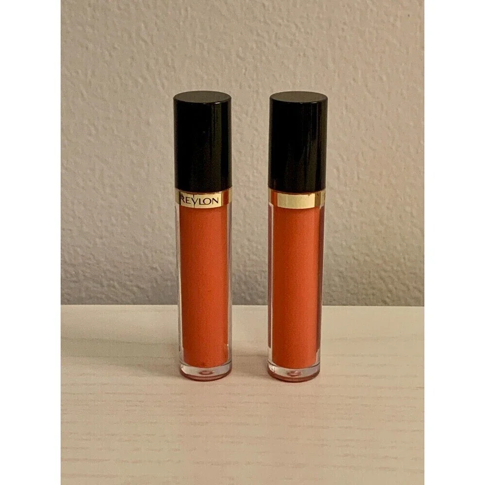 2X SET Revlon Super Lustrous Lip Gloss 243 Solar Coral NEW